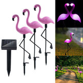1/3 Stücke Pink Flamingo für Rasen, Terrasse, Hof, Weg, Gartenstiel, Solar