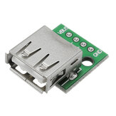 Placa adaptadora de 4 pines para conector hembra USB 2.0 a clavija DIP 2,54 mm