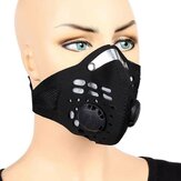 ZANLURE Toz Geçirmez Spor Yüz Maskesi Solunum Valfli Aktif Karbon Filtre Bisiklet Yüz Maskesi Anti-Kirlilik Yüz Maskesi