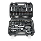 CREST 94PCS Professional Car Repair Hand Tool Set General Tool Kit with Plastic Toolbox Storage Case Socket Wrench for Auto Repair Tools