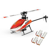 XK K110 6CH Brushless Système 3D6G Hélicoptère RC BNF Avec 4 Pcs Batterie