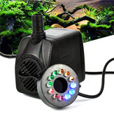 RGBY 12 LED Gece Işığı Dalgıç Su Pompa için Akvaryum KOI Balık Göleti Çeşmesi AC220V
