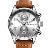 OCHSTIN GQ043A Moda Homens Relógio Quartz Luxo Grande Número Display Couro Couro Sport Watch