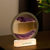 Bedside LED-Tischlampe mit kreativem Sandgemälde im Stundenglas, Desktop-Ornament, Umgebungs-Nachtlicht, romantisches Geschenk