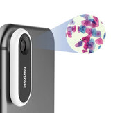 TIPSCOPE TINYSCOPE TS-V1 Taschen-Mikroskopobjektiv für Mobiltelefone, 20X-400X Vergrößerung für die Fotografie von mikroskopischen Kreaturen und Zellen