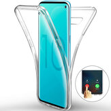Estuche protector de pantalla táctil transparente de cuerpo completo para Samsung Galaxy S10e/S10/S10 Plus con soporte para desbloqueo de huellas dactilares ultrasónicas