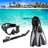 HHAOSPORT Ensemble de 3 pièces de masques de plongée, de lunettes de natation, de tube respiratoire sous-marin et de palmes de plongée.