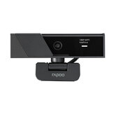 Rapoo C270AF Webcam Auto-Focus Full HD 1080P 60FPS 85° Wide-angle Viewing Angle 360° Horizontal Rotation USB Wired Web Camera with Len Cover Built-in Stereo Sound Noise Reduction Microphone