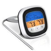 Thermomètre alimentaire à viande numérique à lecture instantanée pour la cuisine avec écran LCD étanche ultra rapide, rétroéclairage tactile, aimant et sonde pliable pour gril, friture dans l'huile et barbecue extérieur.