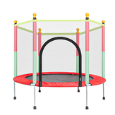 【EU Direct】Trampoline intérieur rond pour enfants et adultes, outils de fitness et d'exercice, avec protection et coussin