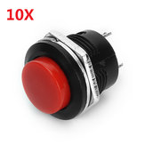 Wendao R13-507 125 V 6A 16 mm sans verrouillage interrupteur à réinitialisation automatique bouton poussoir ÉTEINT ALLUMÉ 10 pièces