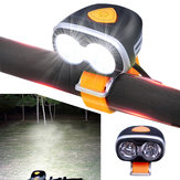 XANES DL10 1200LM 2xL2 LED自転車前照明灯、遠近距離と5つのモード、IPX6防水性。