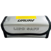 URUAV ليثيوم البطارية حقيبة مقاومة للانفجار فضي ضد للماء Lipo البطارية حقيبة أمان 195 * 70 * 70 مللي متر