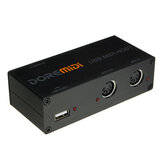 DOREMiDi UMH-10 USB MIDI интерфейсы контроллер Host Box MIDI Host USB в MIDI Конвертер Адаптер X4 c5m