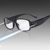Men LED Lighting Night Presbyopic Glasses Plastic Resin Full Rectangle Frame Multifunctional Presbyopic Glasses