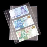 10Pcs PVC Transparent Removable Sheets For Paper Money Collection Album Banknote Album 