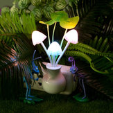 Vase Mushrooms Leaves  LED Dimming Night Light 7 Colors Changing Light Control Home Wall Decor Gift