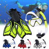 Professional Snorkel Set Diving Mask Underwater Scuba Mask Swim Fins Free Breathing Dry Top Snorkel for Adult Youth