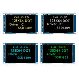 Módulo de tela de exibição LCD OLED de 7 pinos de 2,42 polegadas, resolução de 128 * 64, interface SPI/IIC e driver SSD1309.