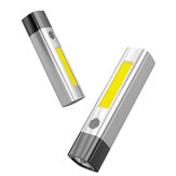 Lanterna LED XANES® XPG3 com regulação contínua da intensidade luminosa e iluminação lateral de COB, recarregável via USB e com saída como fonte de energia para celular. Acompanha bateria 18650.