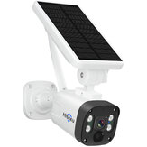 Система беспроводной камеры безопасности Hiseeu 3MP Solar Camera для наружного использования, работающая на батарее с двусторонней аудиосвязью, обнаружением PIR и защитой класса IP66, совместимая с Alexa
