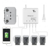 YX Concentrador de carga inteligente de baterías múltiples 4 Battery Housekeeper USB Charger para DJI Mavic Air 2 Drone