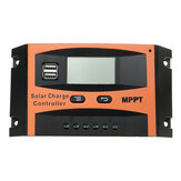 Controlador de carga de painel solar MPPT 12V/24V 30-60A com saída USB dupla
