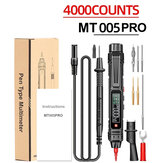 Multimetro digitale MUSTOOL MT005/MT005PRO di tipo a penna con 4000 conteggi, strumento professionale per la misurazione di tensione AC/DC, resistenza, diodi e funzione di auto test