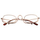Μεγεθυντικά γυαλιά ανάγνωσης μακιγιάζ Γυαλιά ματιών Flip Down Lens Πτυσσόμενα καλλυντικά αναγνώστες