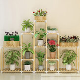Étagère porte-plantes en bois multifonctionnelle pour organiser et exposer les pots de fleurs dans le jardin d'intérieur