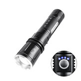 WARSUN XD70 P90 20W 400-600M Zoomable USB Rechargeable LED Flashlight with 6800mAh 26650 Li-ion Battery