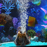 Décoration pour aquarium en forme de volcan avec pompe à oxygène, pierre à bulles d'air et décorations pour aquariums