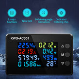 8 em 1 voltímetro amperímetro digital KWS-AC301 AC 50-300V Medidor de energia digital LED Wattmetro Medidor de eletricidade AC
