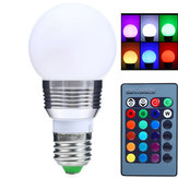 3W E27 LED RGBマジック電球      16色    リモートコントロール AC85-265V付き　調光可能