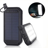 21 LED 8000mAh Lampe de camping portable alimentée par énergie solaire 3 banque d'alimentation USB pour iPhone, iPad Android