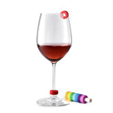 Círculo de Alegría CJ-SBH01 Anillo de Identificación de Vasos de Vidrio Rainbow de 8 Colores