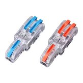 LUSTREON F12 Wire Connector 1 In 2 Out Color Handle Branch Terminal Transparent Shell Combined Butt-Type Parallel Connector