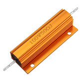 3pcs RX24 100W 50R 50RJ Metal Aluminum Case High Power Resistor Golden Metal Shell Case Heatsink Resistance Resistor