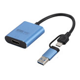 Konverterer Type-C ke HDMI Ekstensi USB-C ke Grafis Eksternal Kartu Telepon Seluler Komputer