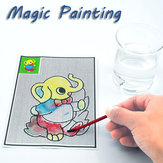 5pcs mágicas pintura água imagens penas de desenho de papel esteiras crianças brinquedos para crianças de aprendizagem desenvolvimento