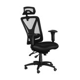 BlitzWolf® BW-HOC5 ergonomikus tervezésű irodai szék hálószékkel állítható karfa, fejtámla, háti alátámasztás, többfunkciós mechanizmus és nagy dőlésszög beállítási lehetőség otthoni vagy irodai használatra.