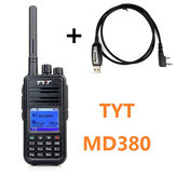 TYT MD380 Digital Two Way Radio Walkie Talkie DMR 1000 Channels DTMF with Programming Cable