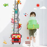 1 قطع لطيف شاحنة الطول قياس النمو الجدار ملصق جدارية الشارات الرئيسية غرفة الديكور الطفل النمو اللعب