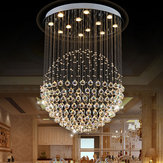LED nowoczesny srebrny chrom akrylowy kryształ sufitu światło wisiorek światło żyrandol wystrój domu