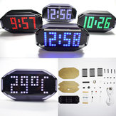 Geekcreit® DIY Black Mirror LED Matrix Desktop Alarm Clock Kit With Temperature Display Holiday And Birthday Remind Function