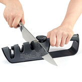 DMD 3-Stufen-Messerschärfer und Scherenmanuell professionelles Schärfwerkzeug mit Griff und 6 einstellbaren Winkeln für Küchenmesser / Sägezahn- / Scherenmesserkniffe