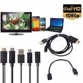 Mini 1080P MHL Micro USB do przekształtnik kabla HDMI dla telefonów / PC / TV adapter dźwięku adapter HDTV