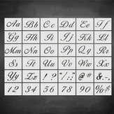 36-teiliges Buchstaben-Alphabet-Zahlenschablonen-DIY-Zeichnungsschablonen-Wand-Holz-Malset