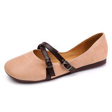 Women Flat Casual Shoes Buckle Slip-On Outdoor Loafers