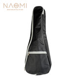 NAOMI 26インチウクレレバッグキャンバスポケット収納ファスナー調整可能ストラップウクレレバッグバックパックケース厚手の衝撃吸収